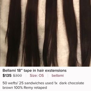 Bellami 18” tape in hair exstensions